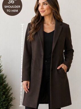 Truth by Republic 4-Way Stretch Coat XS NWT Chocolate Brown